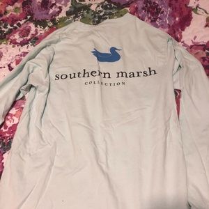 Southern March light blue sleeve t shirt